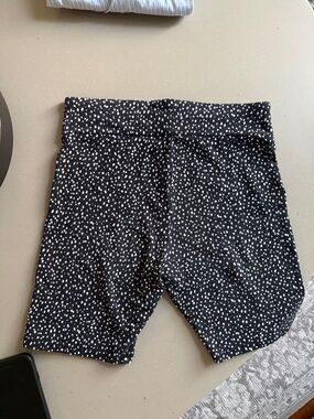 Target Women's Black Athletic Shorts with White Dot Print